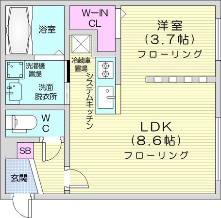 学園前駅 徒歩5分 2階の物件間取画像